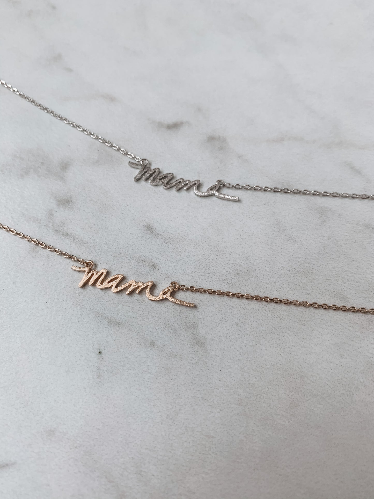 Mama Script Necklace