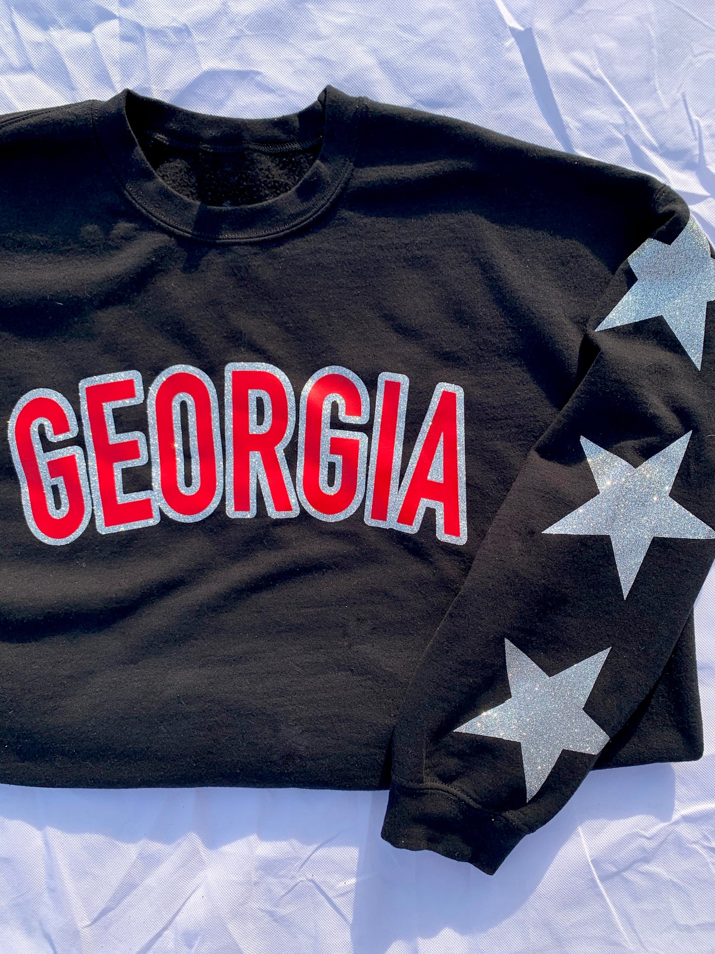 Georgia Glitter Sleeve Pullover