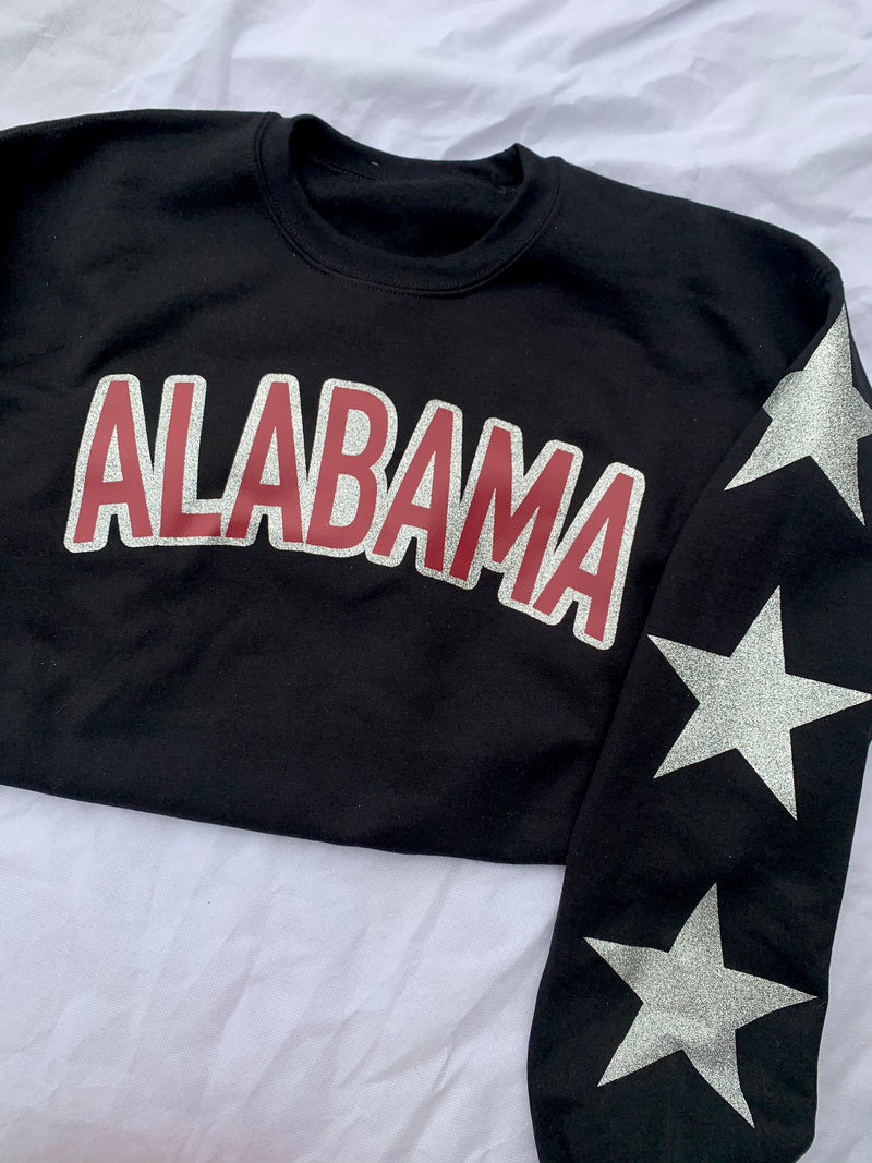 Alabama Glitter Sleeve Pullover
