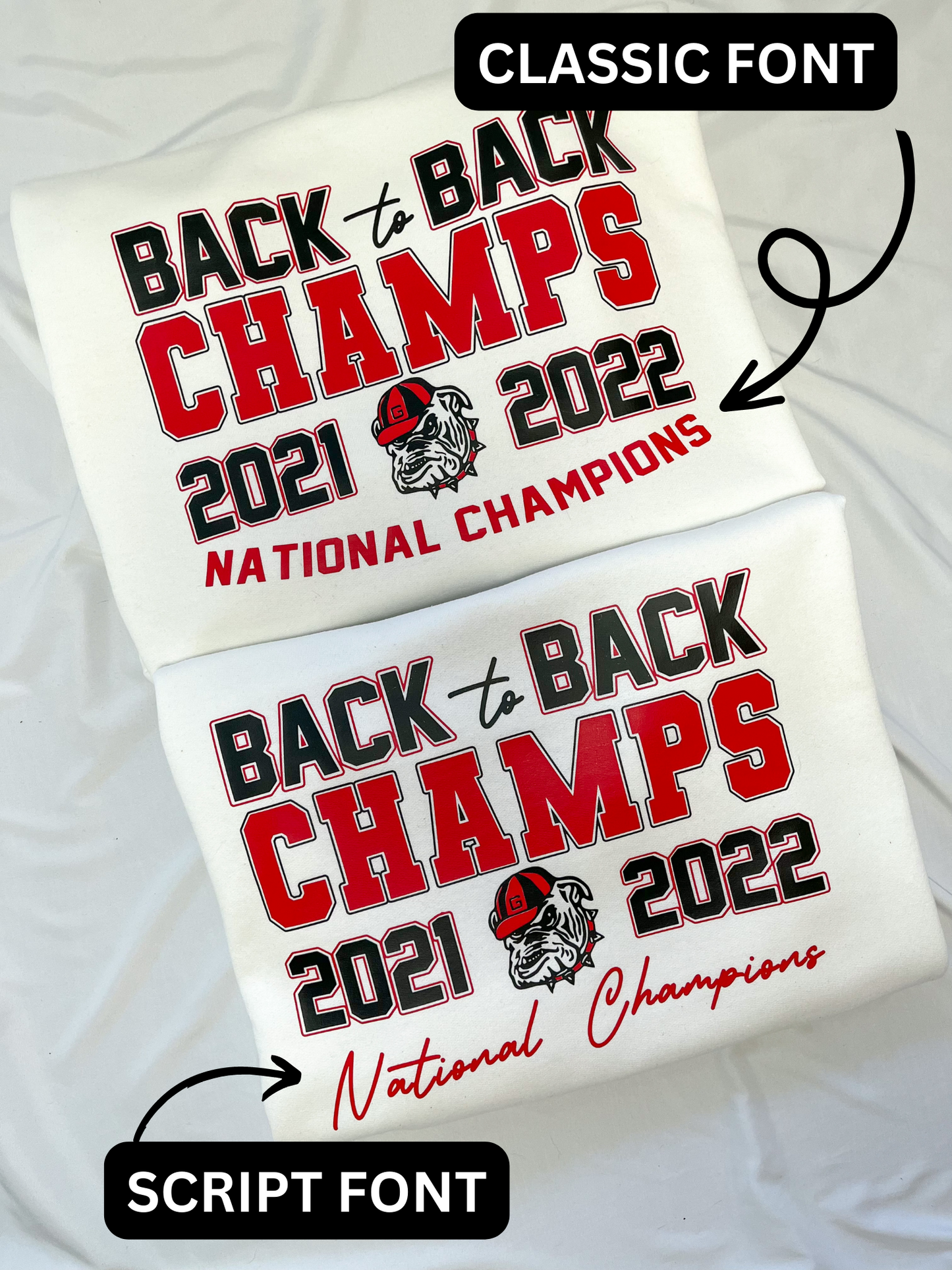 KIDS - 21' + 22' NATIONAL CHAMPS (*SCRIPT FONT*)