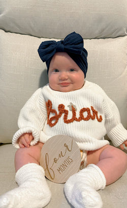 Kids Personalized Hand Embroidered Sweater *PRE ORDER*